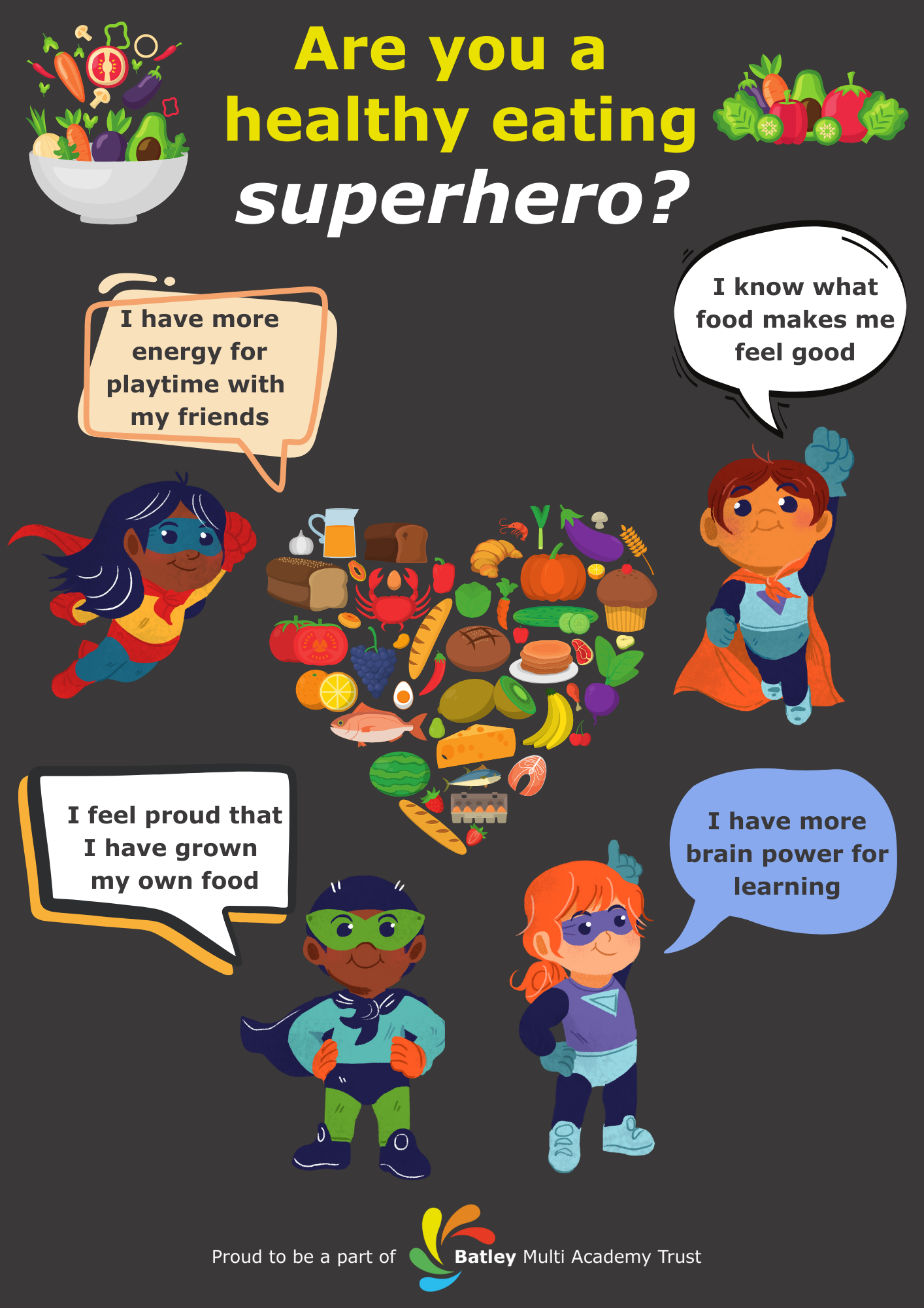 For learners - be a healthy eating superhero